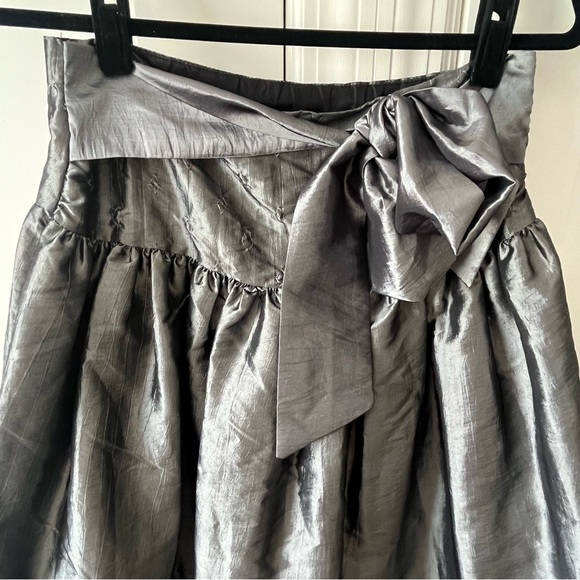 Boutique France Tulle Lined Tie Waist Bell Skirt Gray Sz 16 - Picture 5 of 16